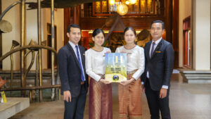 Borei Angor Staff holding 5-Star Rating Signage